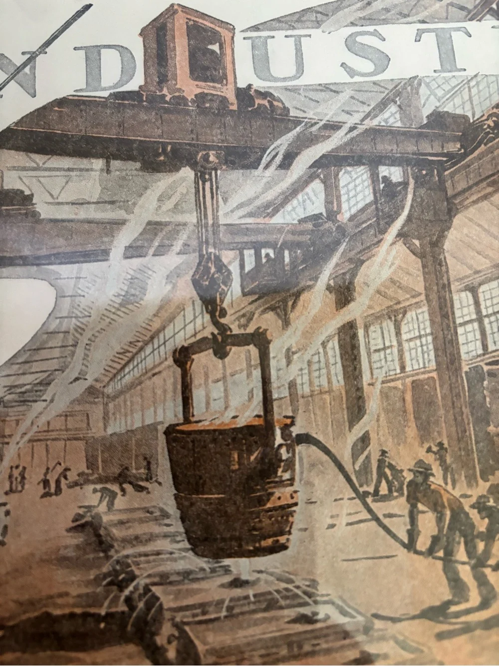 Industry Wall Art Print in Brown and Black - Unbranded